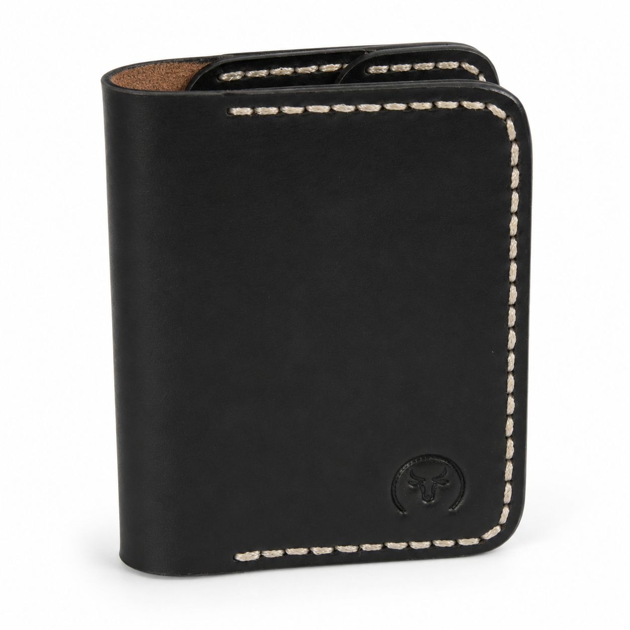 Black Executive Leather Vertical Bifold Wallet main view by Leatherog