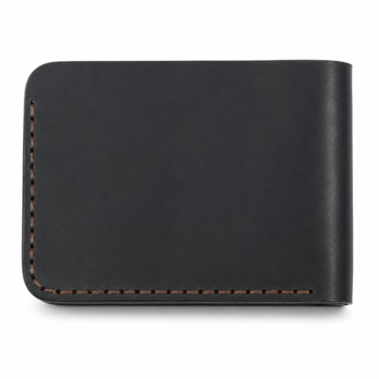 Black Urban Leather Bifold Wallet angled view by Leatherog