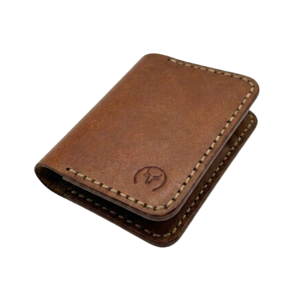 Brown Executive Leather Vertical Bifold Wallet main view by Leatherog