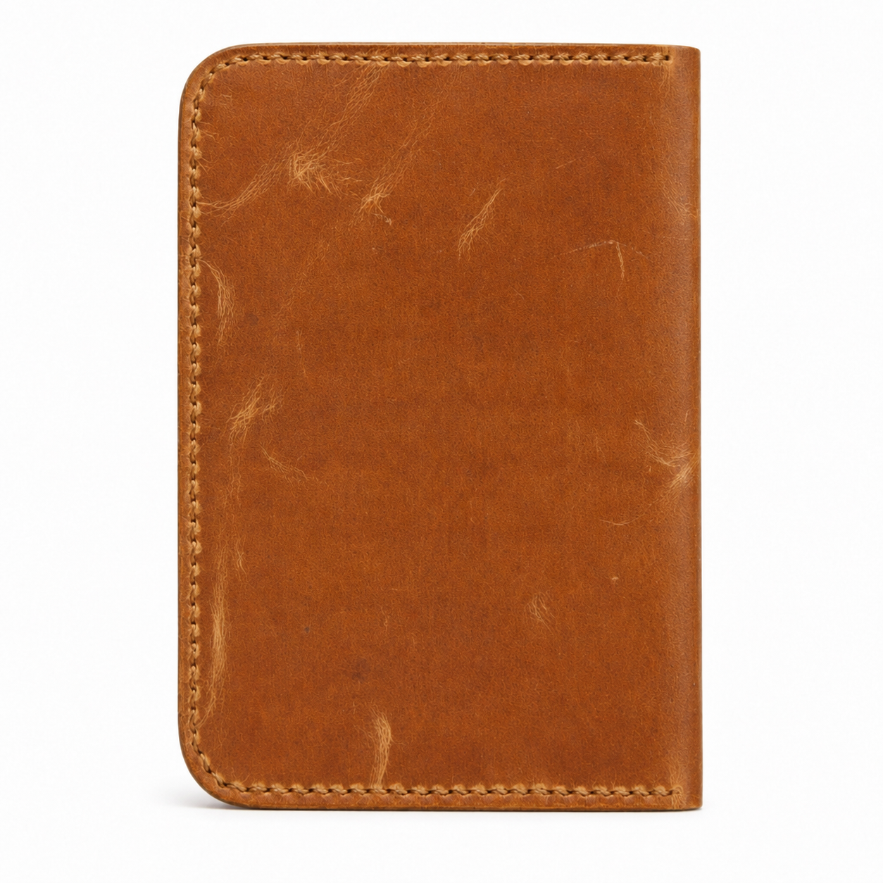 Brown Leather Passport Wallet and Travel Holder angled view by Leatherog