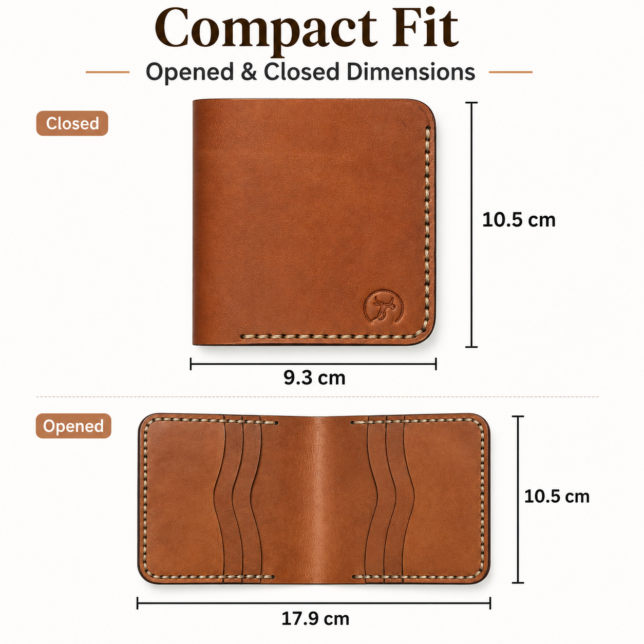 Brown Slim Leather Card Holder Wallet lifestyle view by Leatherog