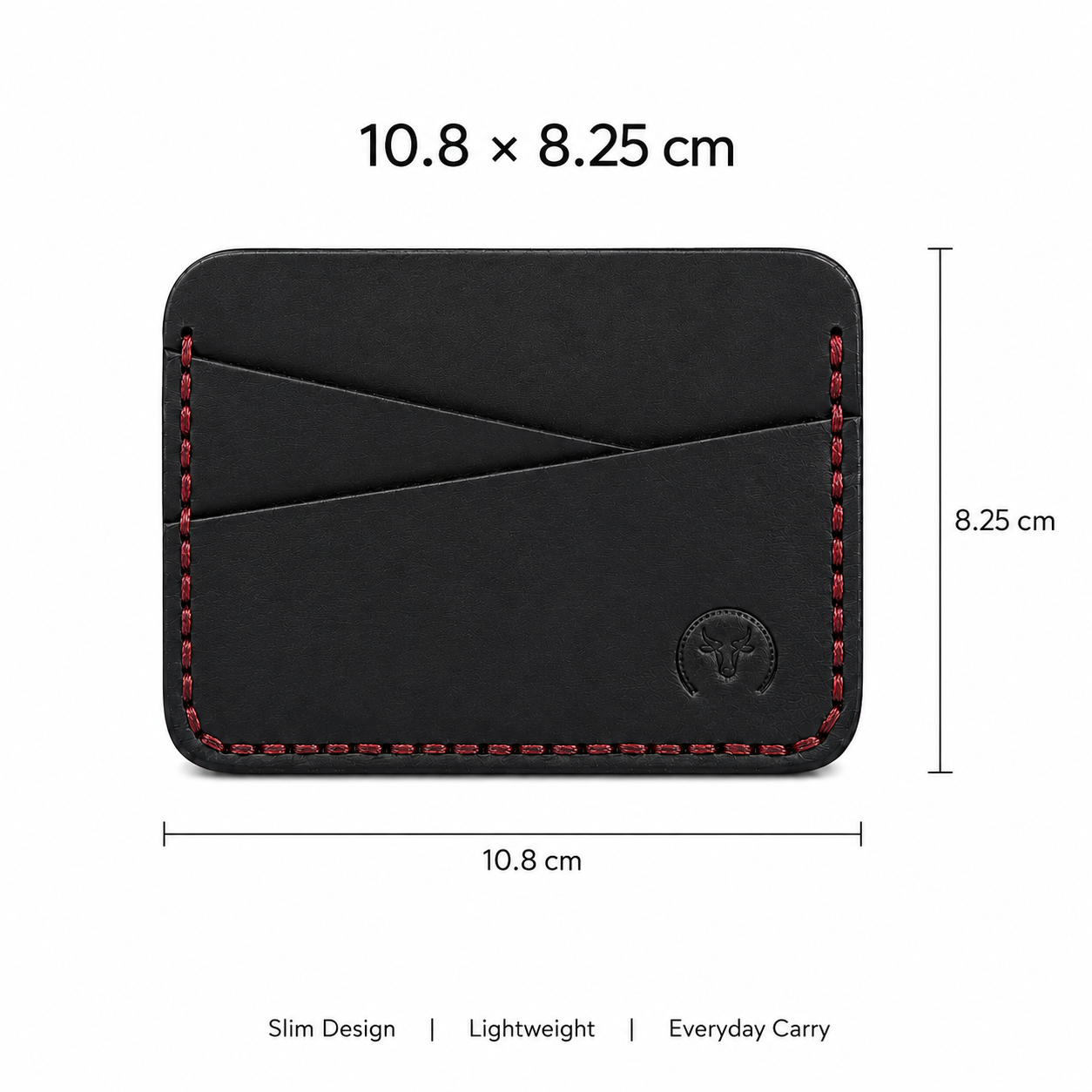 Black Minimal Leather Cardholder Wallet lifestyle view by Leatherog