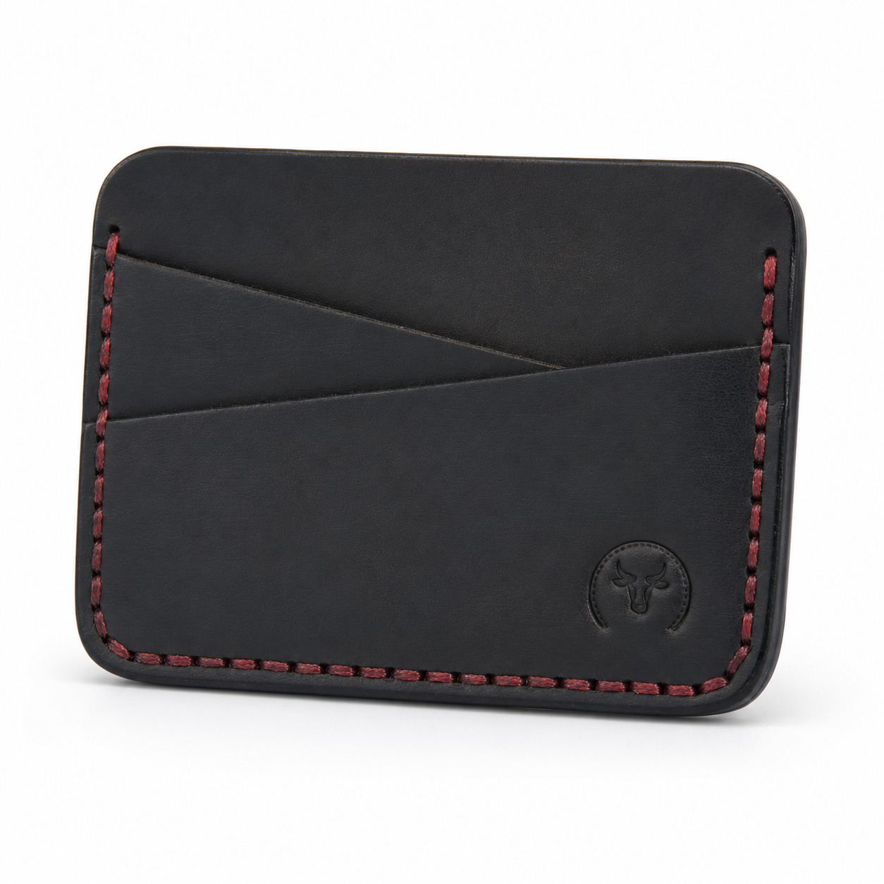 Black Minimal Leather Cardholder Wallet main view by Leatherog