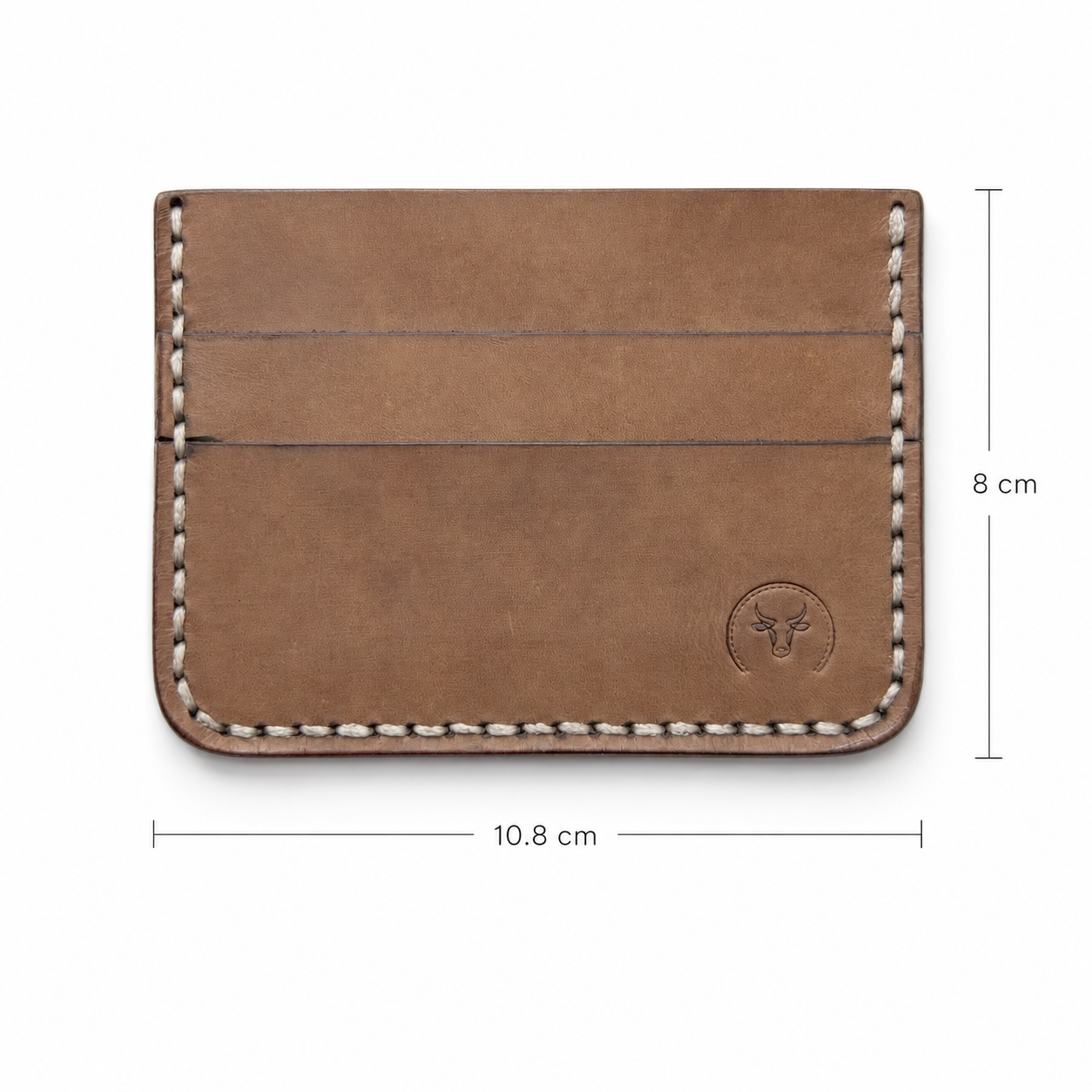 Brown Handcrafted Heritage Leather Cardholder close-up view by Leatherog